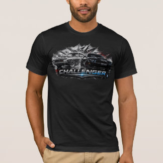 Klassieke naar moderne Challenger spierwagen evolu T-shirt