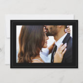 Klassieke NAMEN | Zwart-wit omhuld huwelijk Save The Date (Achterkant)