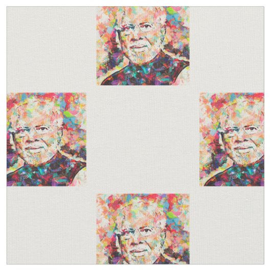 Klassieke Narendra Modi 2021 Stof (Close Up)