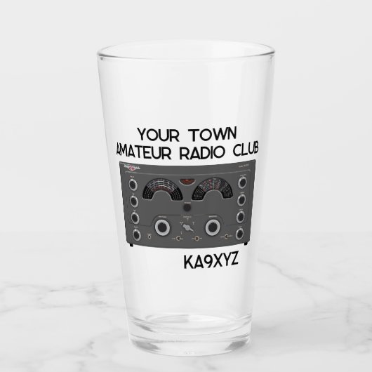 Klassieke National NC-183D Radio Transceiver Glas (Voorkant)