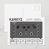 Klassieke Nationale NC-183D Radio Transceiver QSL Briefkaart (Voorkant / Achterkant)