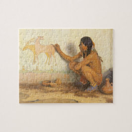 Klassieke Native American, Indiaanse kunstenaar do Legpuzzel