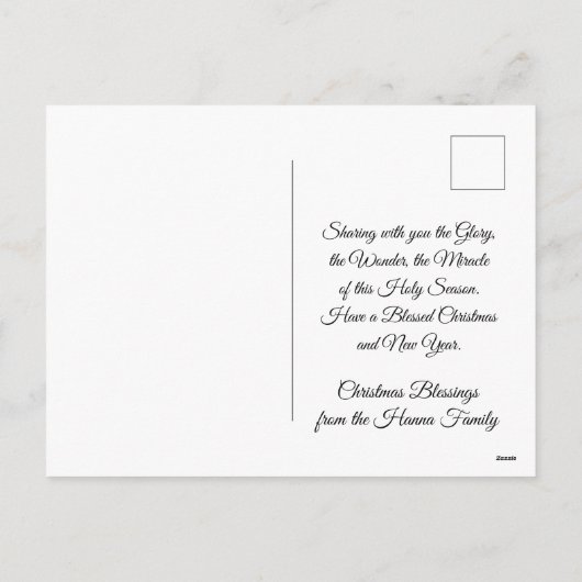 Klassieke Nativity Angels Muziek "Merry Christmas" Feestdagenkaart (Achterkant)