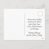 Klassieke Nativity Angels Muziek "Merry Christmas" Feestdagenkaart (Achterkant)