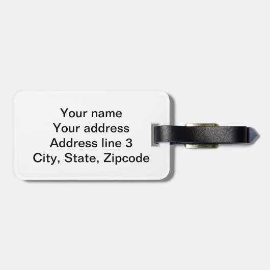 Klassieke natte Bagagelabel van de "bruine haring" (Achterkant horizontaal)