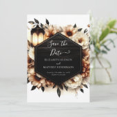 Klassieke Natuur rustieke bruiloft Save The Date (Staand voorkant)