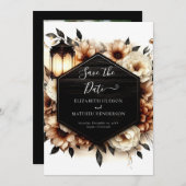 Klassieke Natuur rustieke bruiloft Save The Date (Voorkant / Achterkant)