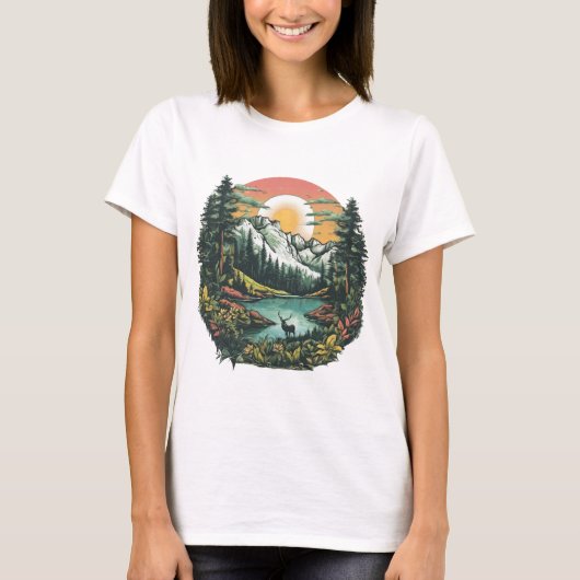 Klassieke Natuur Wildernis T-shirt (Voorkant)