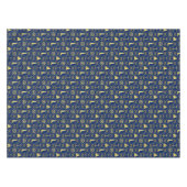 Klassieke Nautical Gold Rope Ship Wheel Lighthouse Tafelkleed (Voorkant (Horizontaal))