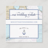 Klassieke #Nautical #Wedding Website Zuid #Florida Informatiekaartje (Voorkant)