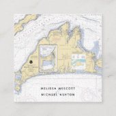 Klassieke nautische bruiloft website Martha's Vine Informatiekaartje (Achterkant)