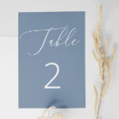 Klassieke Nautische Dusty Blue Slate Script Weddin Kaart