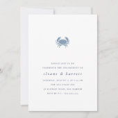 Klassieke nautische krab verlovingsfeest kaart (Voorkant)