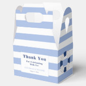 Klassieke Nautische Marine Blauw Wit Strepen Bruil Bedankdoosjes (Geopend)