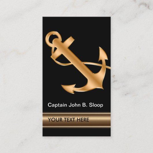 Klassieke Nautische Marine Boat Anker Visitekaartje (Voorkant)