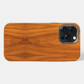 Klassieke nautische teakhoutstructuur iPhone hoesje (Achterkant horizontaal)
