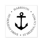 Klassieke Nautische terugkeer van het Anker Adres Zelfinktende Stempel (Design)