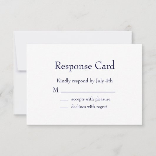 Klassieke Navy Bar Mitzvah RSVP (Voorkant)