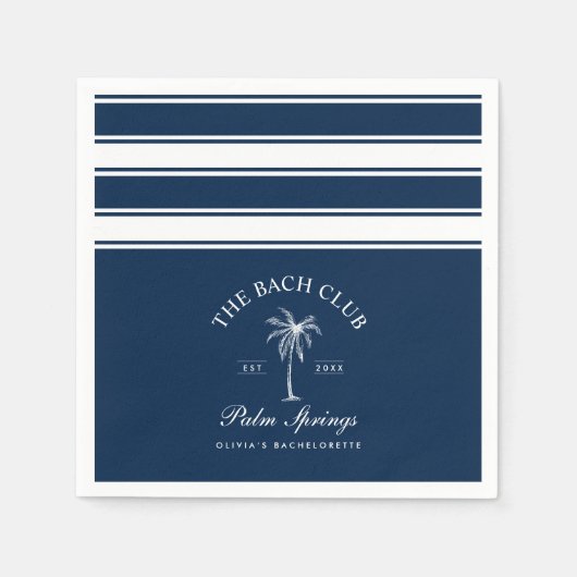 Klassieke Navy Beach Bachelorette Servet (Voorkant)