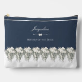 Klassieke Navy Blauwe Orchidee Moeder van de Bruid Etui (Voorkant)