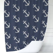 Klassieke Navy Blue Anchor Douchegordijn