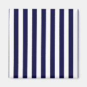 Klassieke Navy Blue en White Stripe Pattern Magneet (Voorkant)