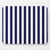 Klassieke Navy Blue en White Stripe Pattern Muismat (Voorkant)