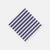 Klassieke Navy Blue en White Stripe Pattern Servet (Hoek)