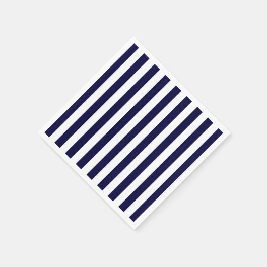 Klassieke Navy Blue en White Stripe Pattern Servet (Hoek)