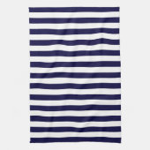 Klassieke Navy Blue en White Stripe Pattern Theedoek (Verticaal)