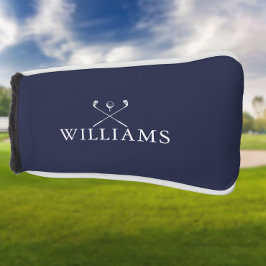 Klassieke Navy Blue Gepersonaliseerde Naam Golfclu Golfheadcover