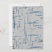 Klassieke Navy Blue & Grey Bar Mitswa Kaart (Achterkant)