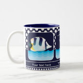 Klassieke Navy Blue Nautical Photo Mok (Links)