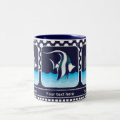 Klassieke Navy Blue Nautical Photo Mok (Center)