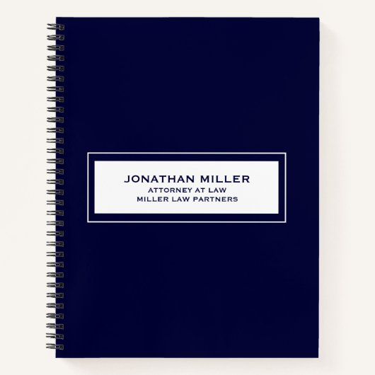 Klassieke Navy Blue Notitieboek  venster (Voorkant)