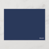 Klassieke Navy Blue Silver Hartelijk dank voor uw  Briefkaart (Achterkant)