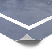 Klassieke Navy Blue Smoke Wedding Welkom Poster (Hoek)