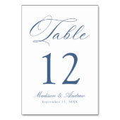 Klassieke Navy Calligrafie Bruiloft Kaart (Voorkant)