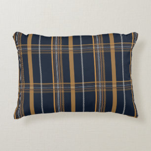 Klassieke Navy Camel Plaid Esthetiek Accent Kussen