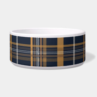 Klassieke Navy Camel Plaid Esthetiek Voerbakje