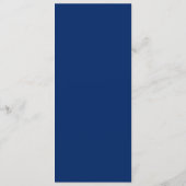 Klassieke Navy en Crème Elegante Trouwdag Menu (Achterkant)
