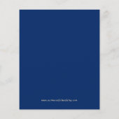 Klassieke Navy en Crème Trouw 'Save the Date' Flyer (Achterkant)