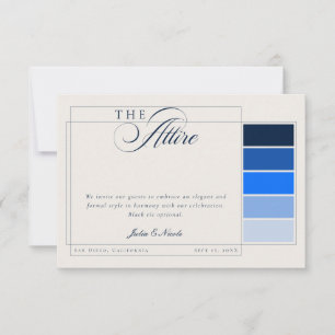 Klassieke Navy Ivoor Calligrafie Formele Kleding C Kaart