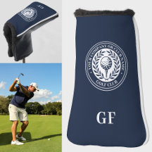 Klassieke Navy Lauwerkrans Naam Monogram Putter