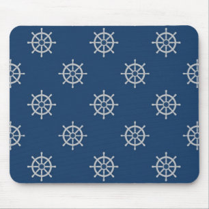 Klassieke Navy Nauitische Scheepswiel Muismat