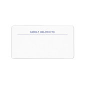 Klassieke Navy Recipient Labels (Voorkant)