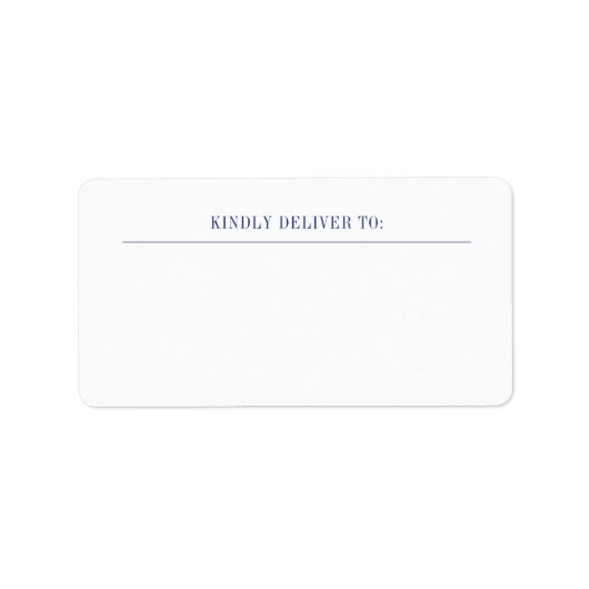 Klassieke Navy Recipient Labels (Voorkant)