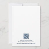 Klassieke Navy Strepen Foto Bruiloft Save The Date (Achterkant)