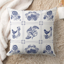 Klassieke Nederlandse Blauwe Delfts Tegel Bloem &