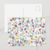 Klassieke Neon Pinguïn Kerstballonnen Feestdagenkaart (Voorkant / Achterkant)